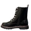 GJK WOMENS 7 EYE ZIP LACE BOOT - BLACK PATENT